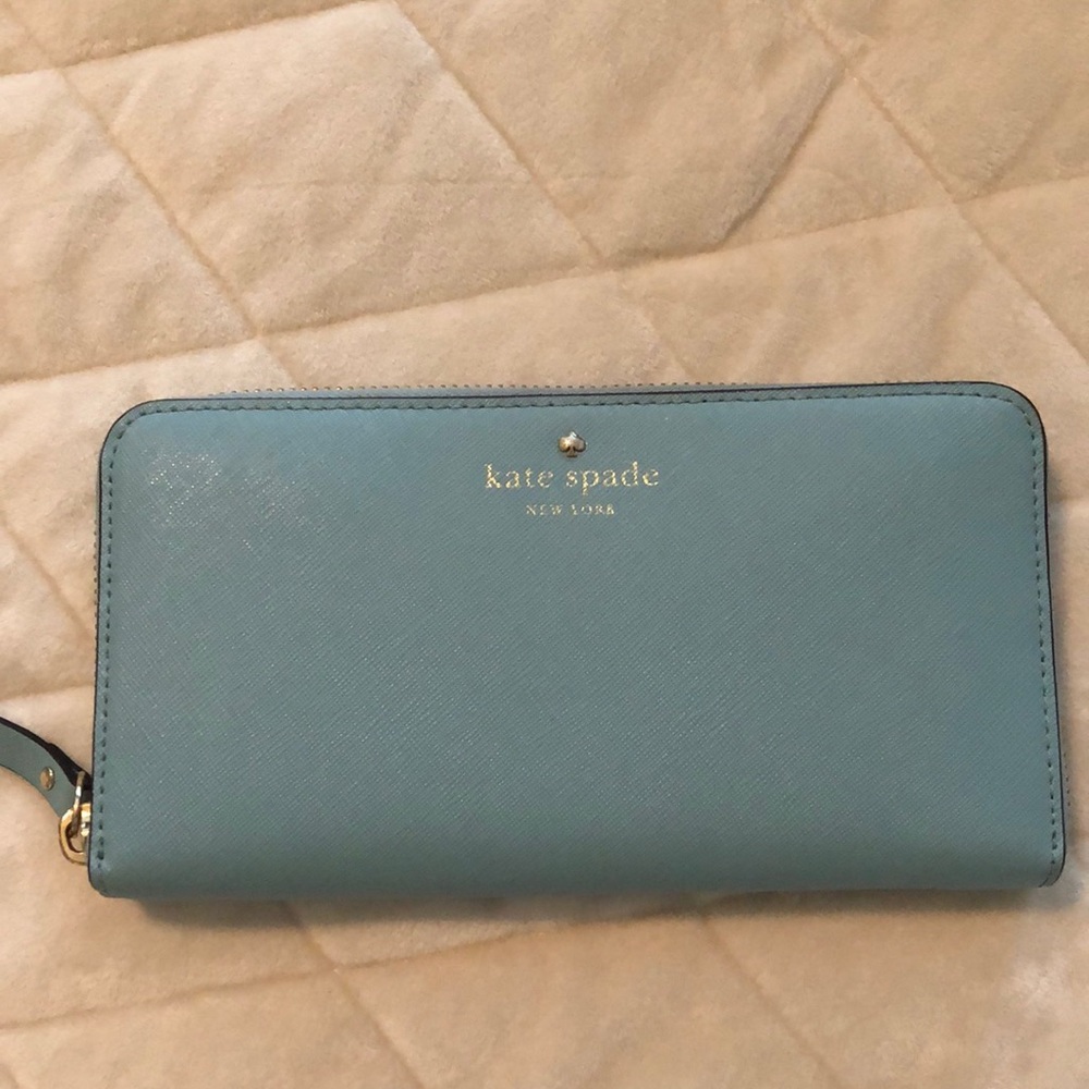 Kate Spade Blue Zip Wallet